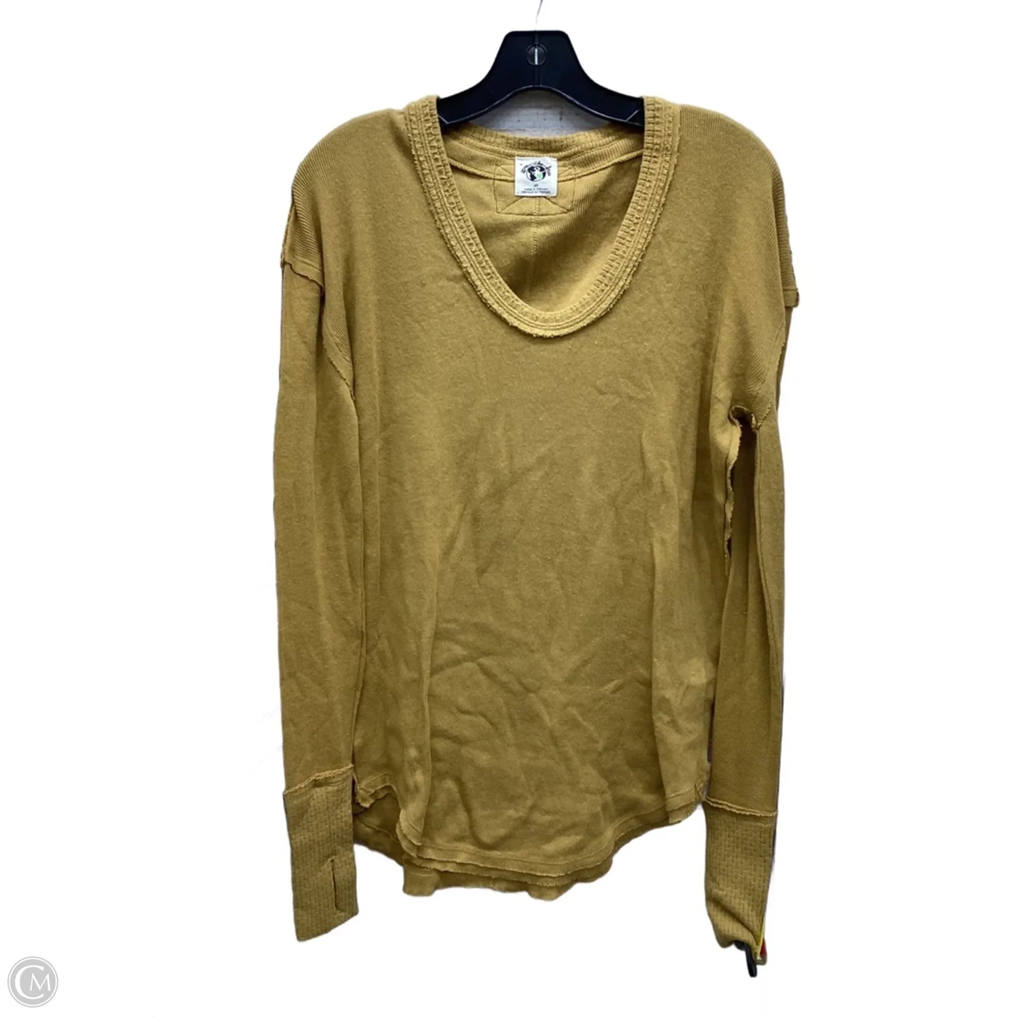 Top Long Sleeve By We The Free In Yellow, Size: Xs