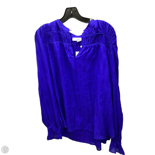 Top Long Sleeve By Loft In Blue, Size: Xl