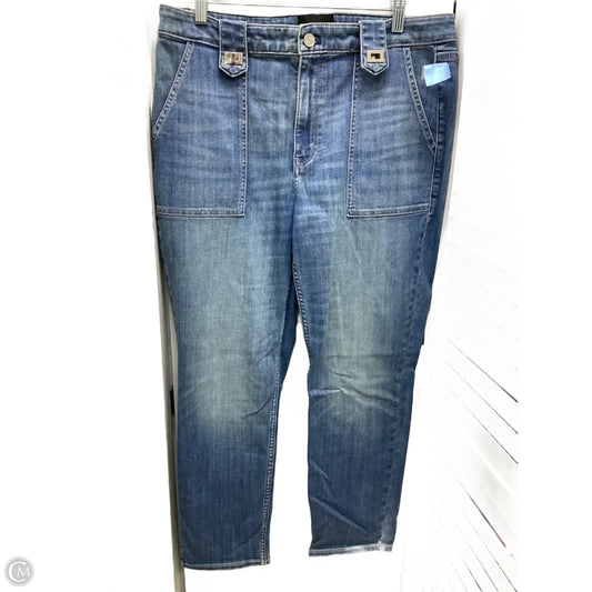 Jeans Straight By White House Black Market In Blue Denim, Size: 14