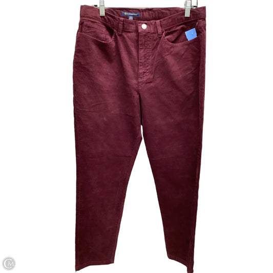 Pants Corduroy By Brooks Brothers In Maroon, Size: 12