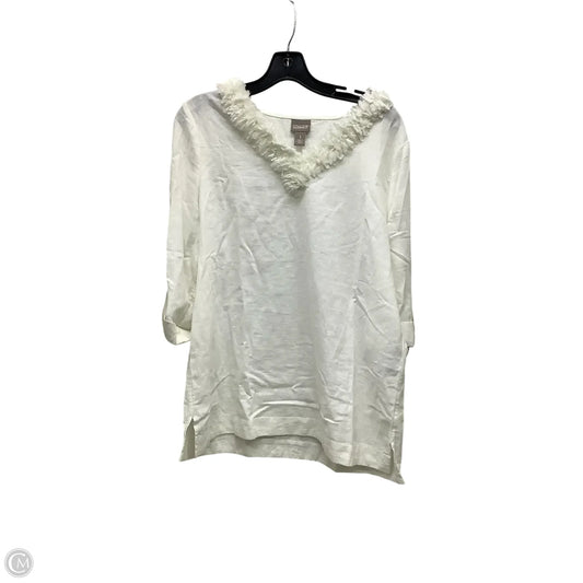Top Long Sleeve By Chicos In White, Size: S