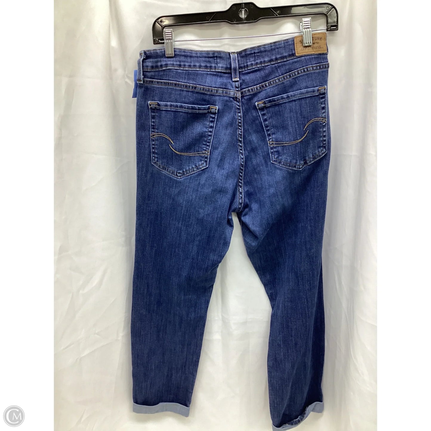 Jeans Boyfriend By Levis In Blue Denim, Size: 12
