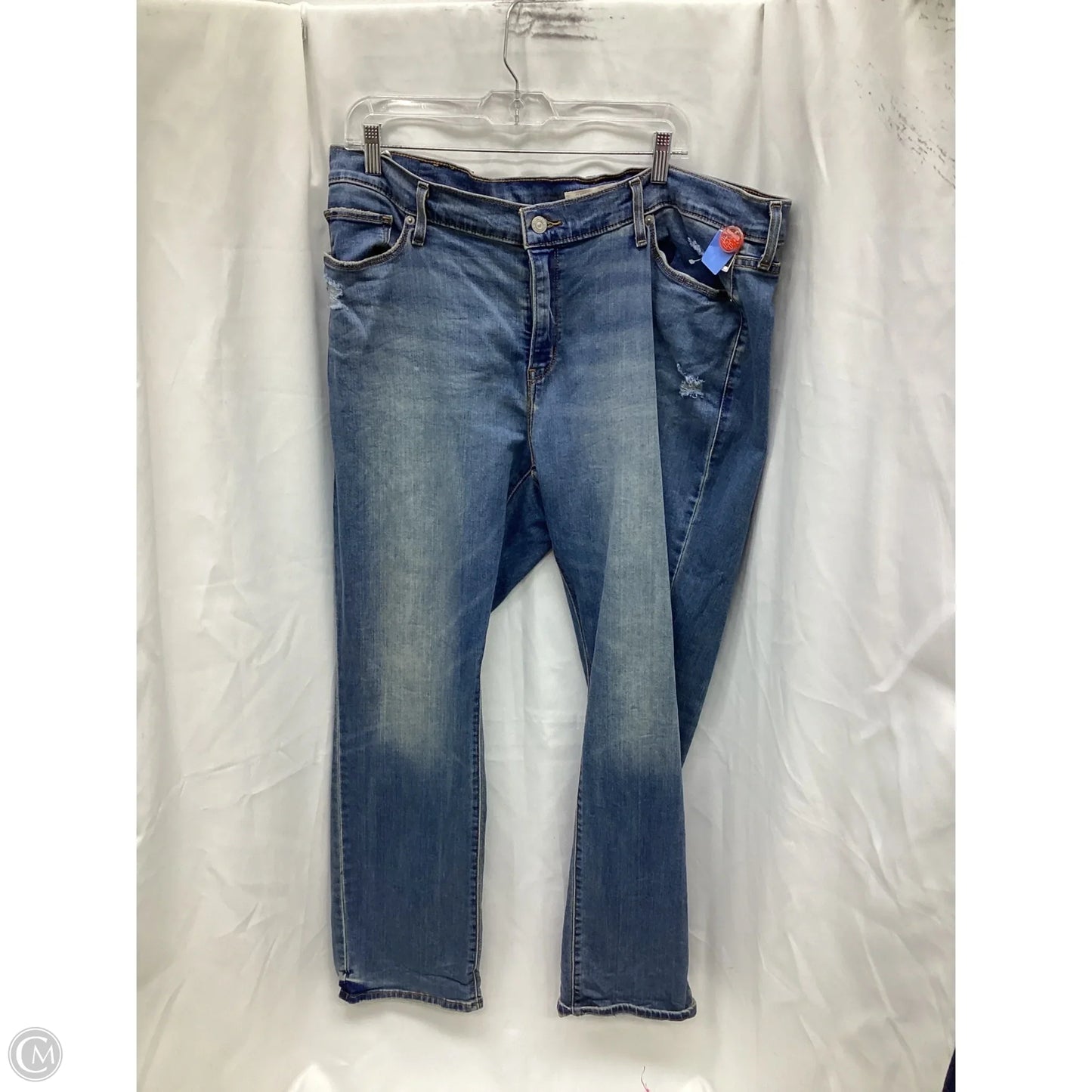 Jeans Straight By Levis In Blue Denim, Size: 20
