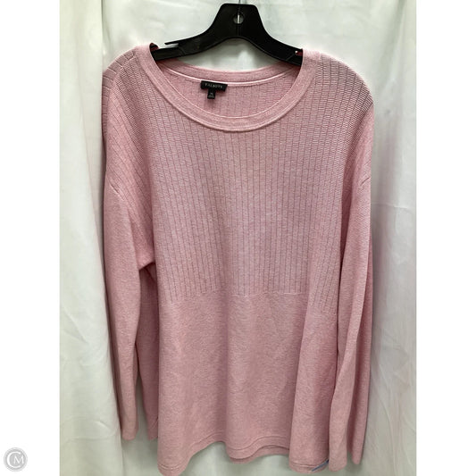 Top Long Sleeve By Talbots In Pink, Size: Xl