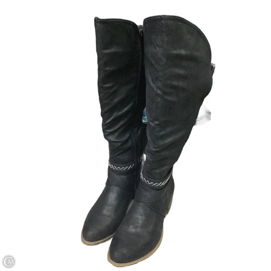 Boots Mid-calf Flats By Clothes Mentor In Black, Size: 8.5