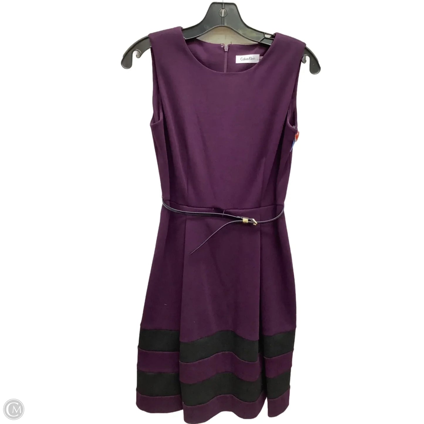Dress Casual Midi By Calvin Klein In Purple, Size: 6