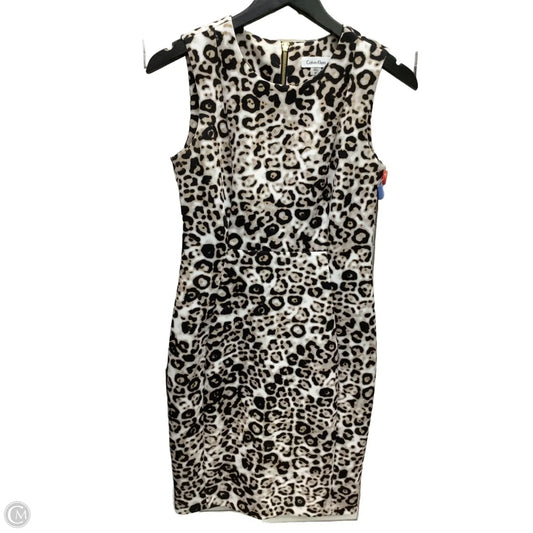 Dress Casual Midi By Calvin Klein In Animal Print, Size: 8