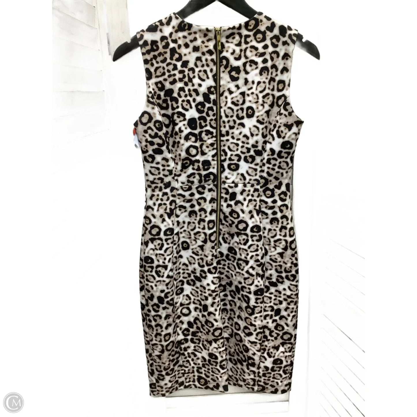 Dress Casual Midi By Calvin Klein In Animal Print, Size: 8