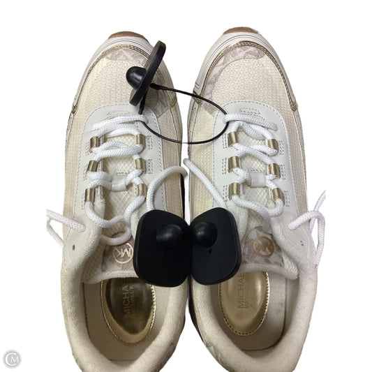 Shoes Flats By Michael By Michael Kors In Gold & White, Size: 10