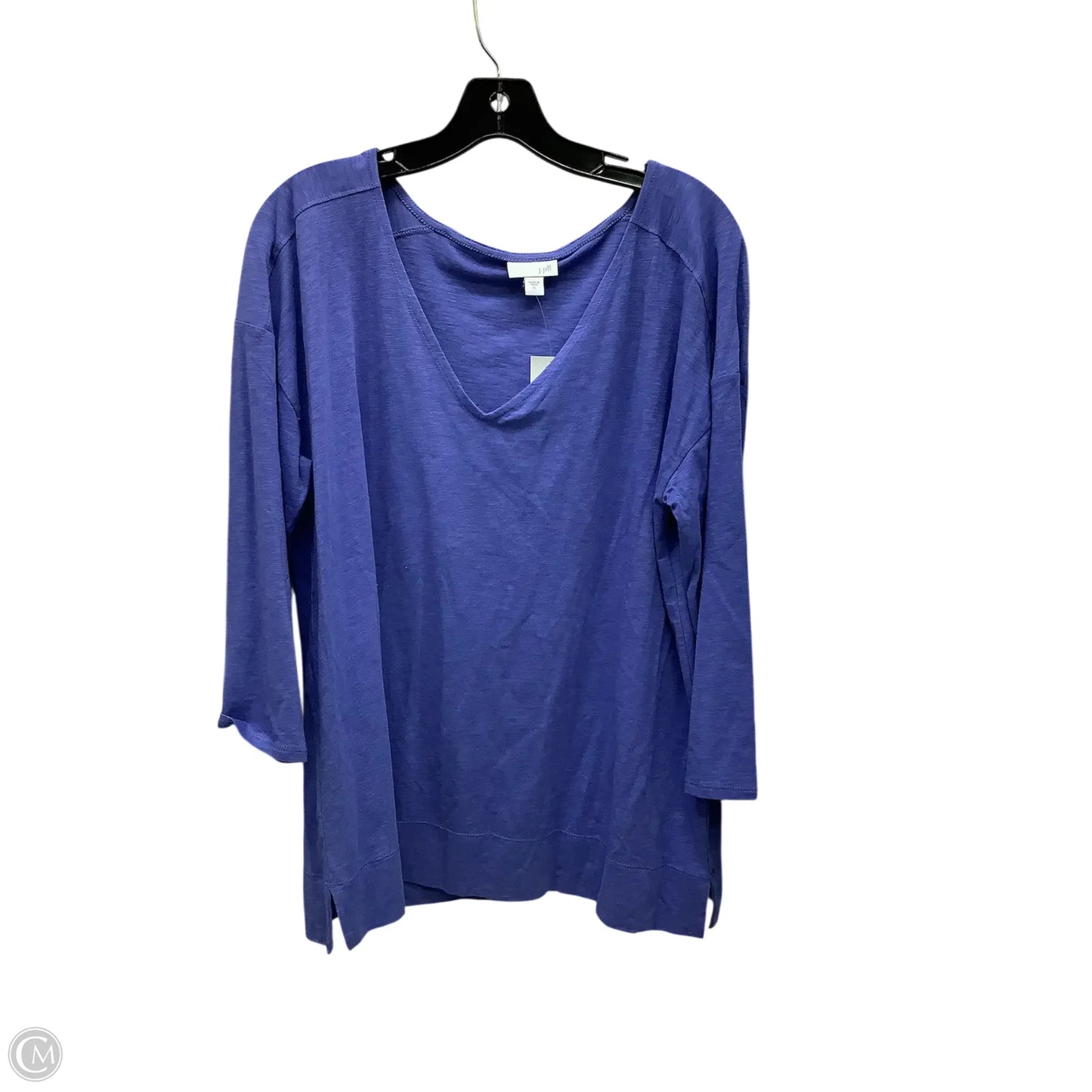 Top 3/4 Sleeve By J. Jill In Blue, Size: Xl