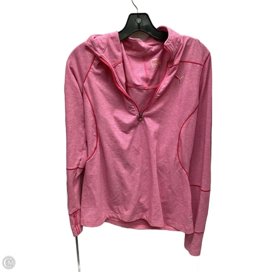 Top Long Sleeve By Puma In Pink, Size: M