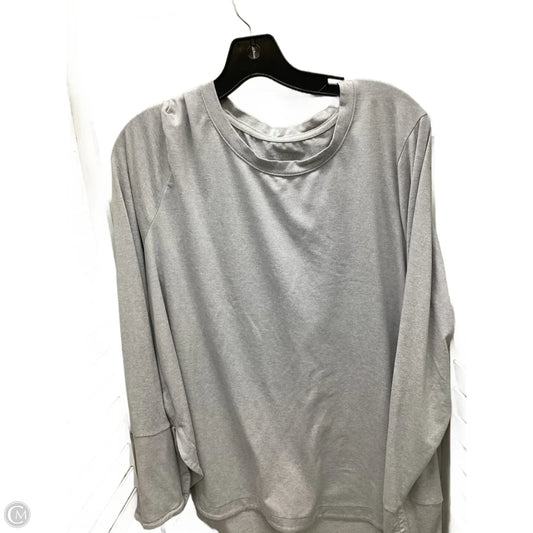 Top Long Sleeve By Athleta In Grey, Size: 1x