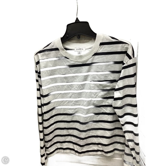 Top Long Sleeve By Evereve In Striped Pattern, Size: S