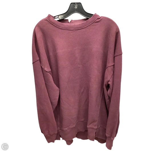 Sweatshirt Crewneck By Aerie In Maroon, Size: M
