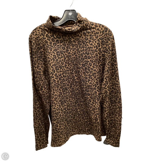 Top Long Sleeve By Talbots In Animal Print, Size: Xl