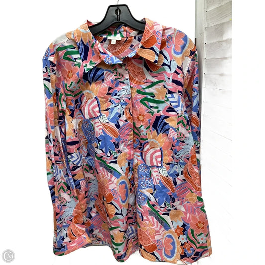 Top Long Sleeve By Talbots In Multi-colored, Size: Xl