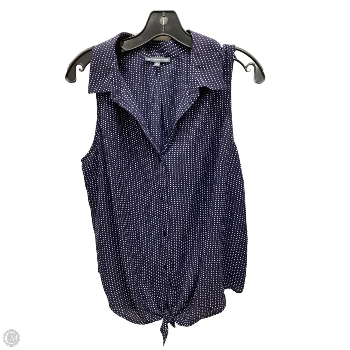 Top Sleeveless By Adrianna Papell In Polkadot Pattern, Size: Xl