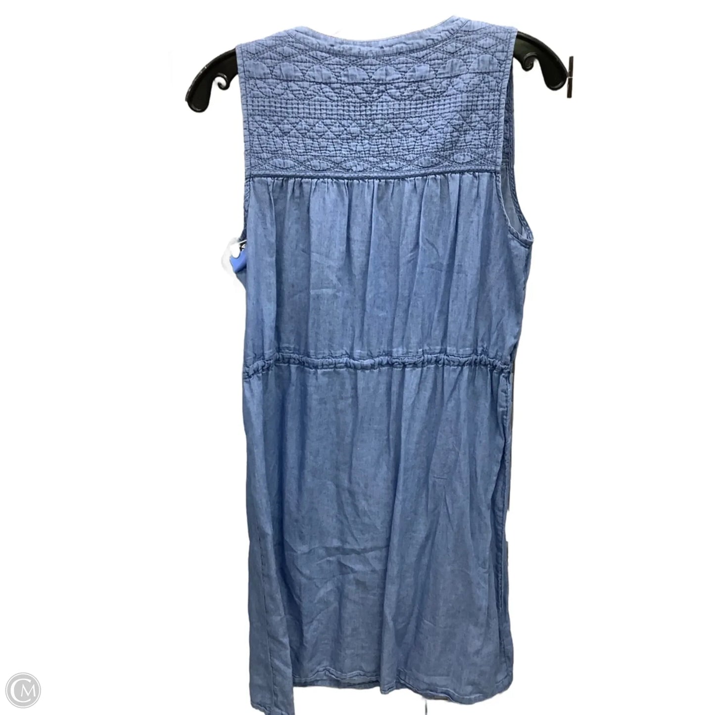 Dress Casual Midi By Loft In Blue Denim, Size: M