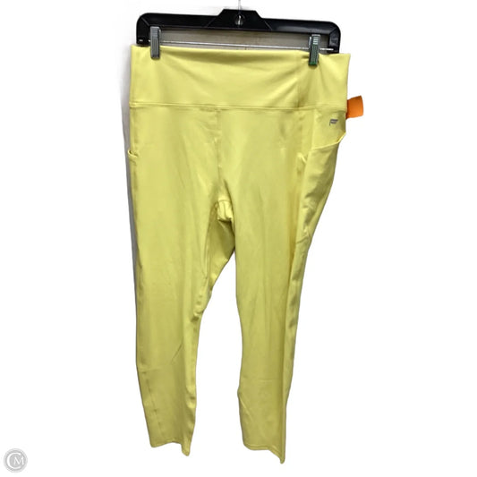 Athletic Pants By Fabletics In Yellow, Size: Xl