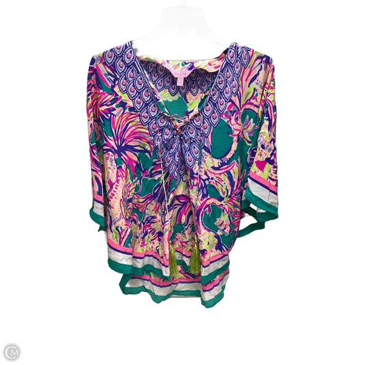 Top Short Sleeve Designer By Lilly Pulitzer In Multi-colored, Size: S