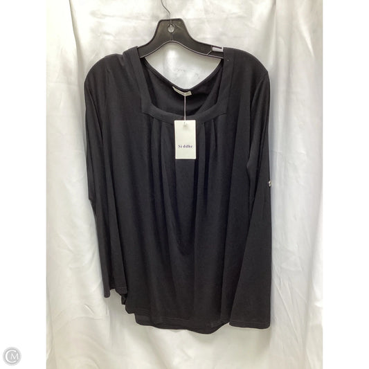 Top Long Sleeve By Clothes Mentor In Black, Size: 2x