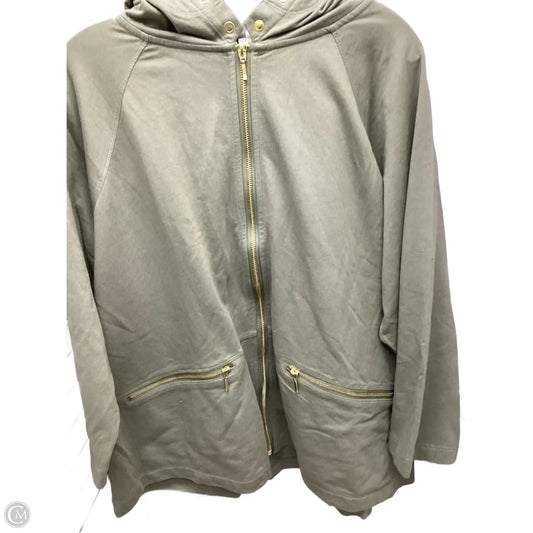 Jacket Shirt By Chicos In Green, Size: Xl