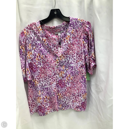 Top Short Sleeve By Chicos In Multi-colored, Size: Xl