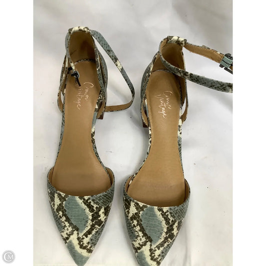 Shoes Heels Block By Crown Vintage In Snakeskin Print, Size: 9