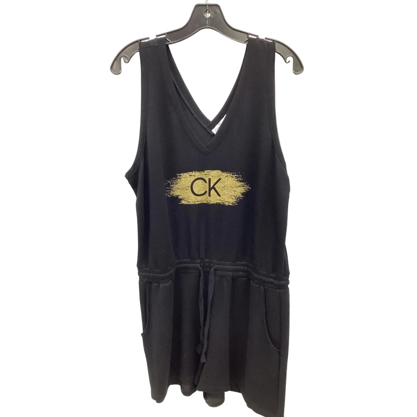 Romper By Calvin Klein In Black, Size: L