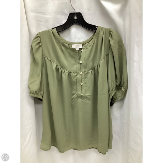 Top Short Sleeve By Loft In Green, Size: Xl
