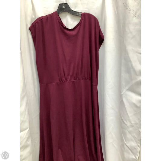 Dress Casual Maxi By Loft In Maroon, Size: Xxl