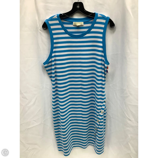 Dress Designer By Michael Kors In Blue & White, Size: Xl