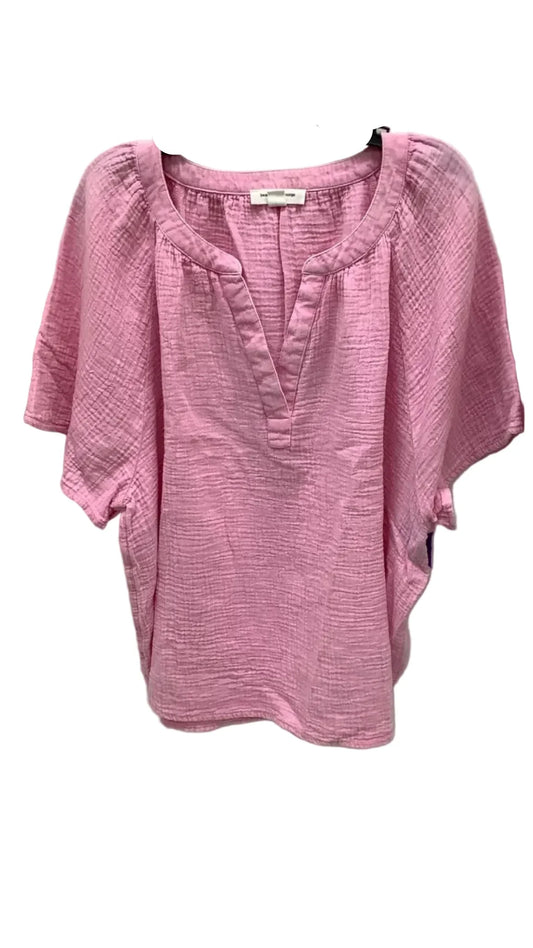 Top Short Sleeve By Beachlunchlounge In Pink, Size: Xl