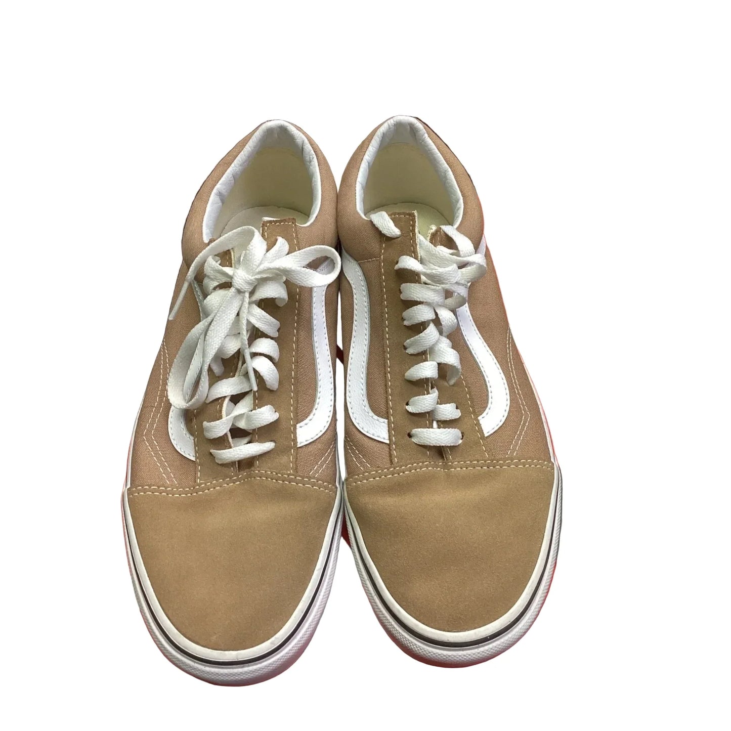 Shoes Flats By Vans In Beige, Size: 12