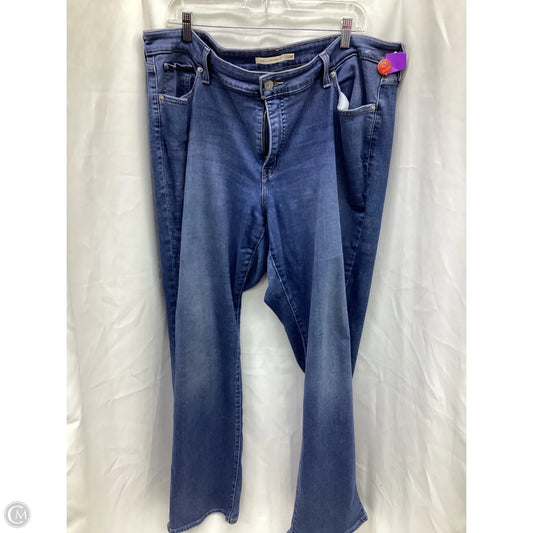 Jeans Straight By Levis In Blue Denim, Size: 22