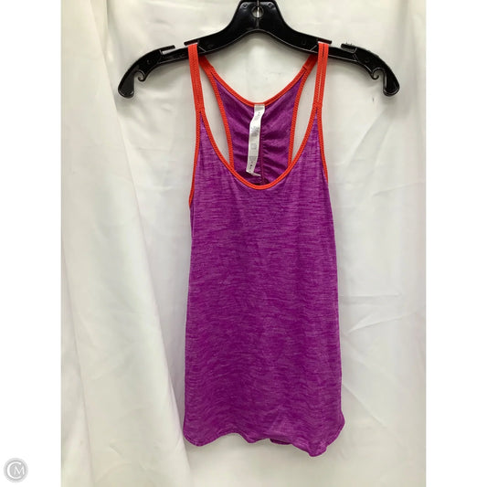 Athletic Tank Top By Lululemon In Purple & Red, Size: 4
