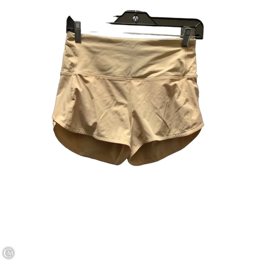 Athletic Shorts By Lululemon In Tan, Size: 4