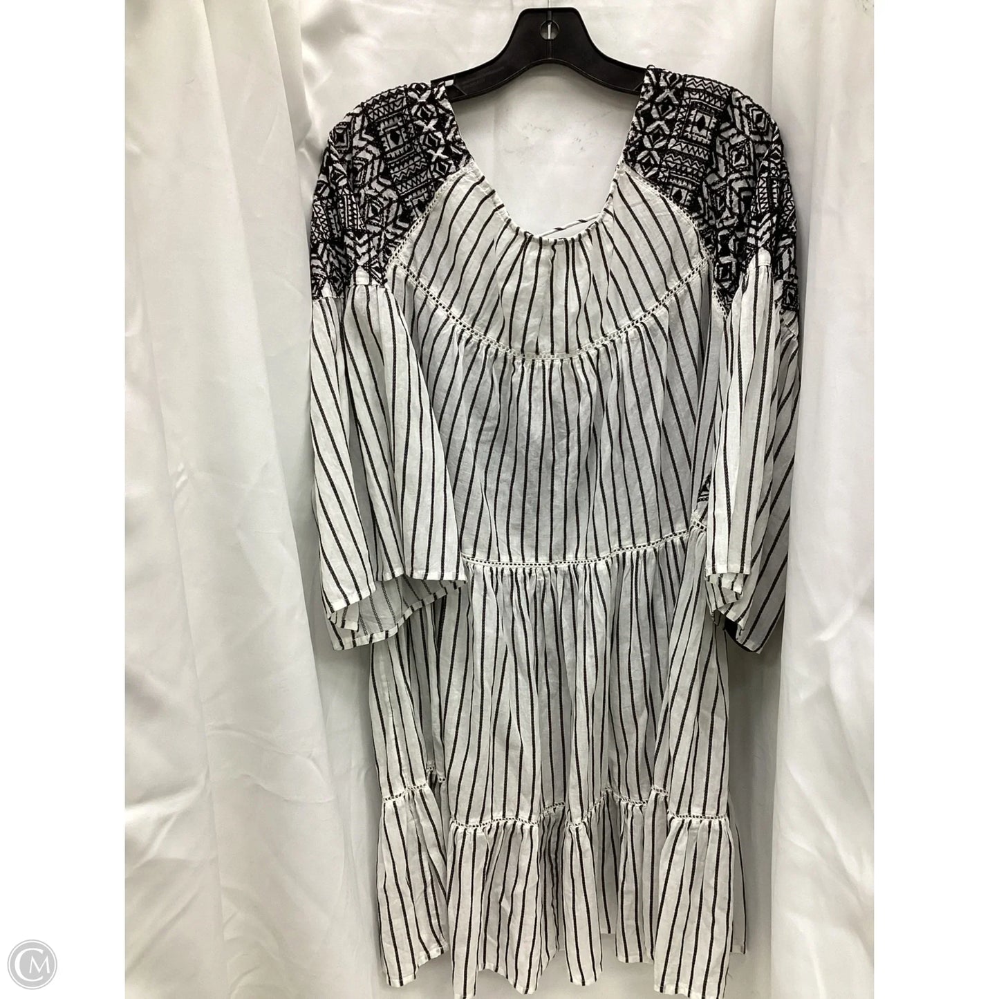 Dress Casual Midi By Free People In Black & White, Size: L