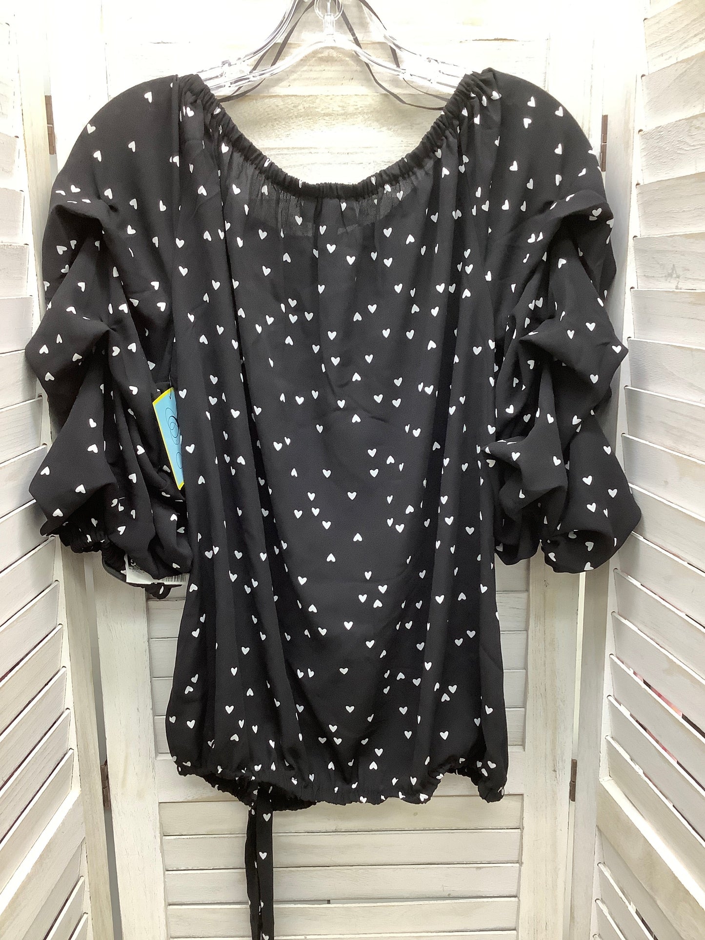 Black Top Long Sleeve Cece, Size L