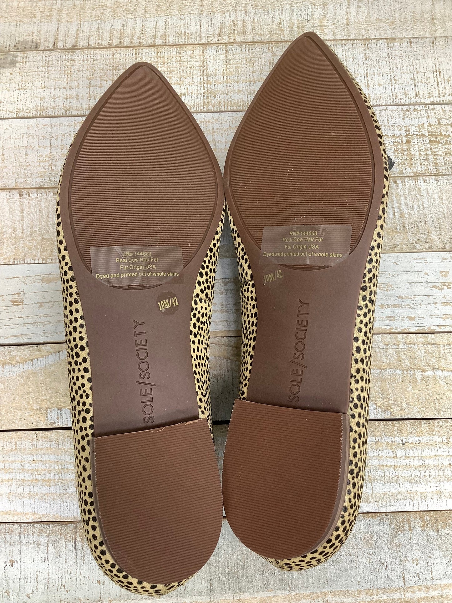 Leopard Print Shoes Flats Sole Society, Size 10