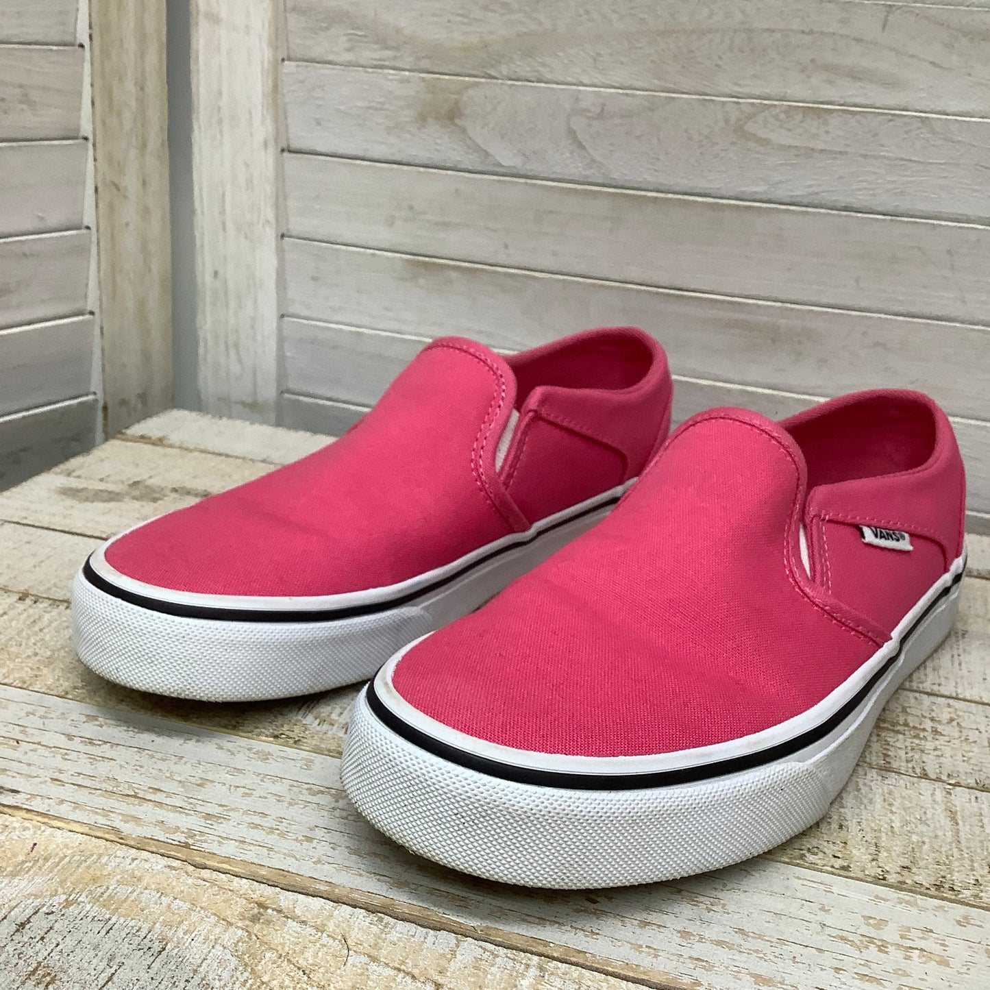 Pink Shoes Flats Vans, Size 7.5
