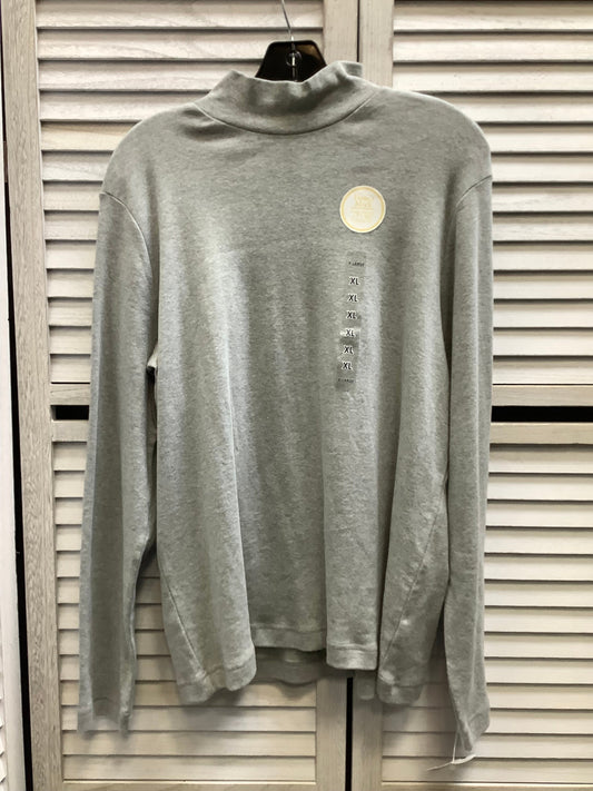 Top Long Sleeve By Kim Rogers In Grey, Size: Xl