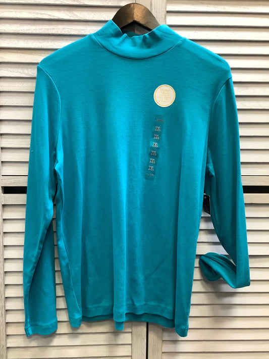 Top Long Sleeve By Kim Rogers In Blue, Size: Xl