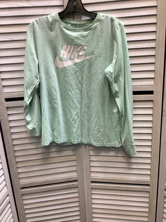 Teal Athletic Top Long Sleeve Crewneck Nike, Size L