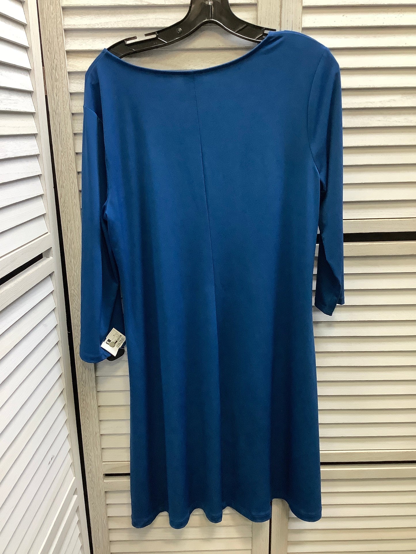 Dress Casual Midi By Chicos In Blue, Size: Xl