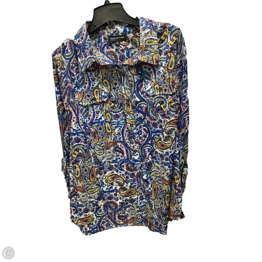 Blouse Long Sleeve By Jones New York In Paisley Print, Size: 3x