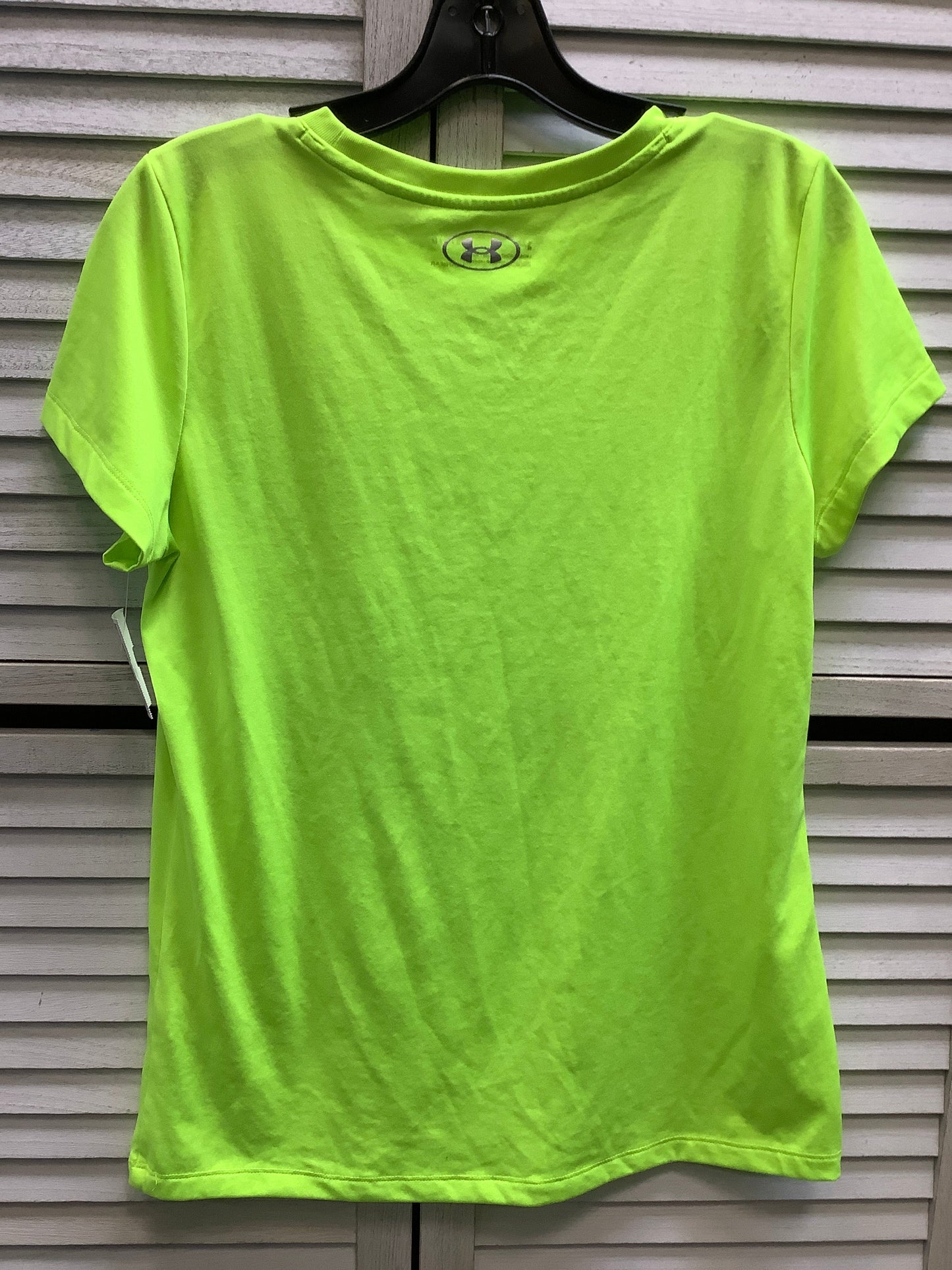 Athletic Top Short Sleeve By Under Armour In Yellow, Size: M