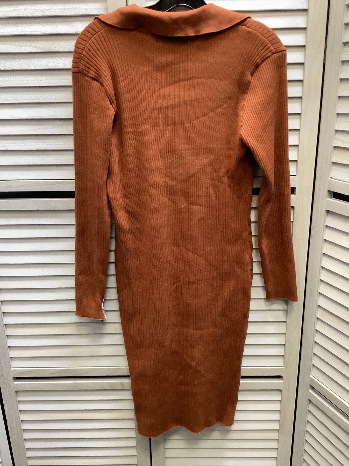 Dress Casual Midi By Say What In Brown, Size: 1x