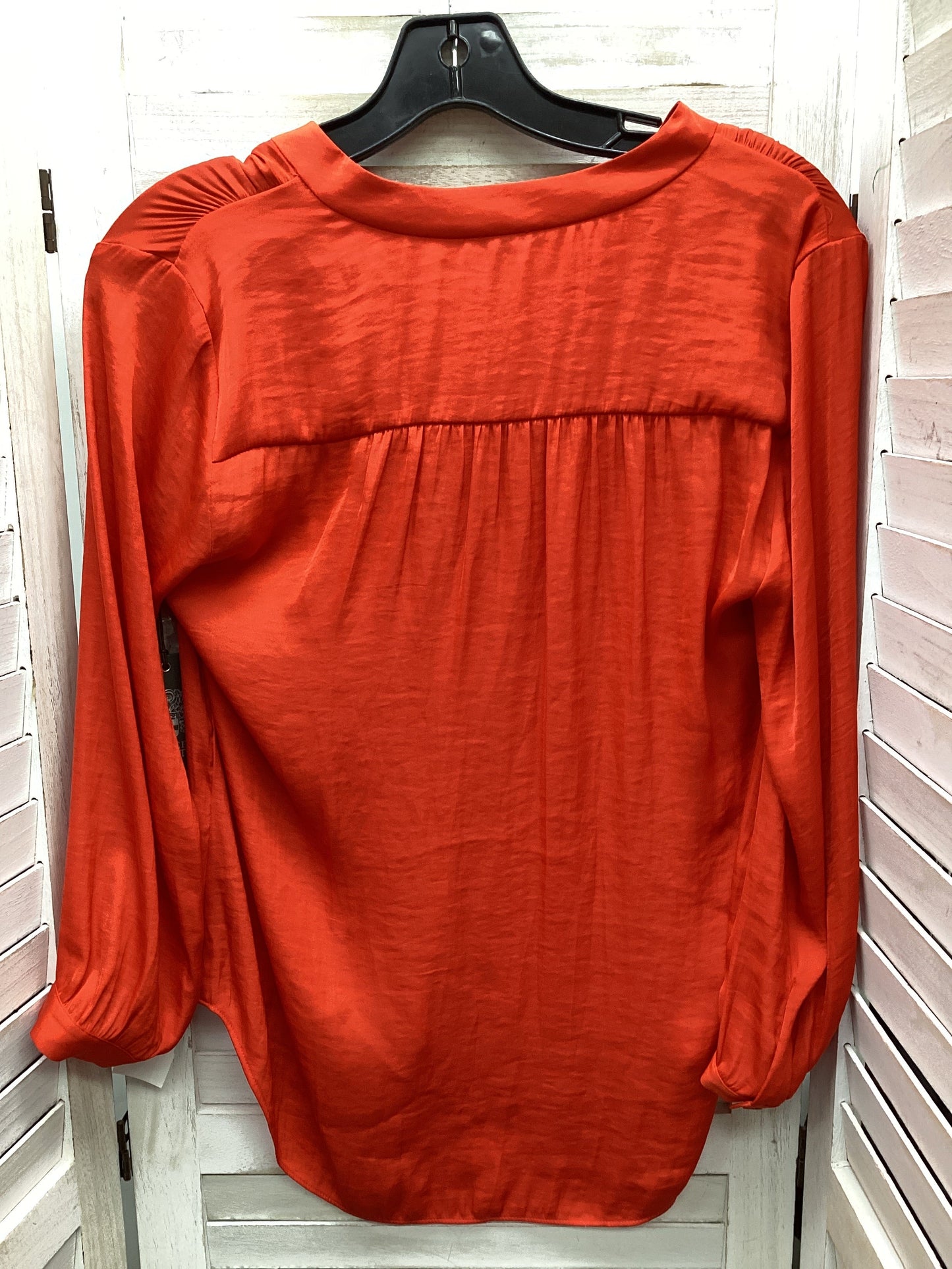 Top Long Sleeve By Vince Camuto In Orange, Size: Xs