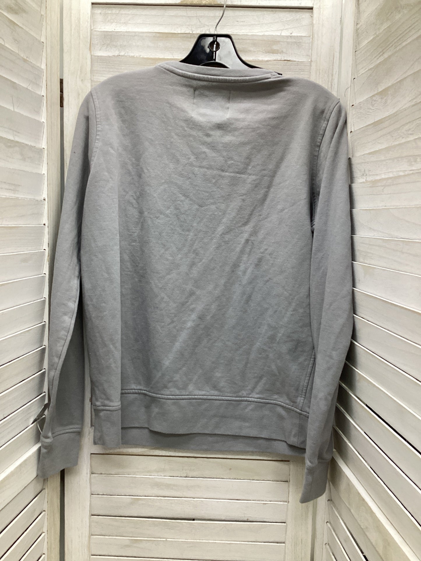 Athletic Top Long Sleeve Collar By Victorias Secret In Grey, Size: S